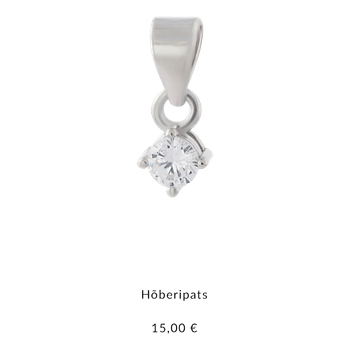 Silver zircon pendant