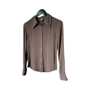 Brown long sleeve blouse