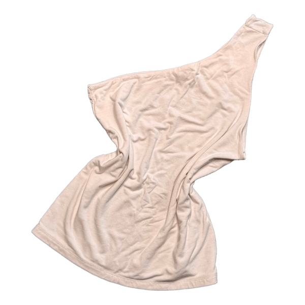 Beige one shoulder top