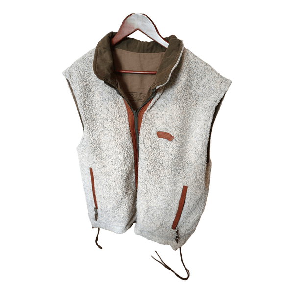 Beige fleece vest