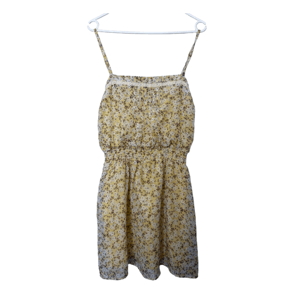 Yellow floral summer dress