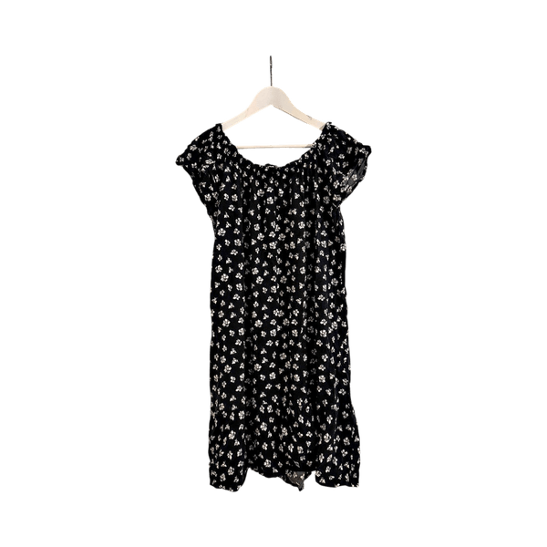 Black floral dress