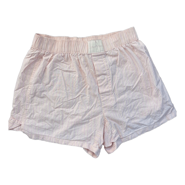 Pink striped boxer shorts