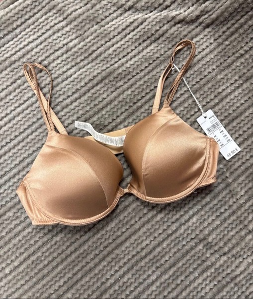 Rose satin bra