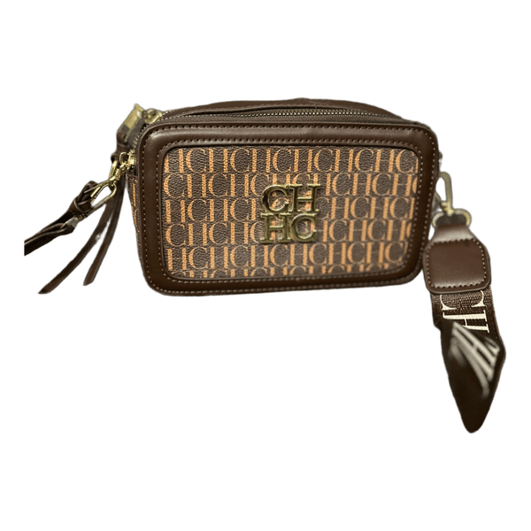Brown logo crossbody bag