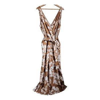 Kaiko jumpsuit XL – floral earthy capsule wardrobe, organic cotton, like new 🌿