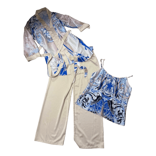 Printed satin pyjama set