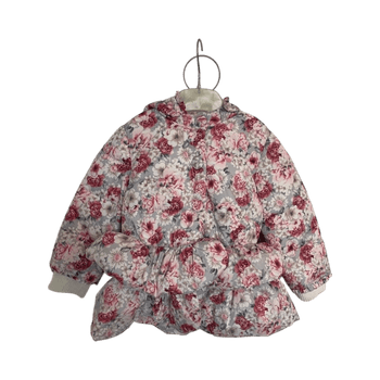 Mayoral Girl Flower Puffer Peplum Jacket