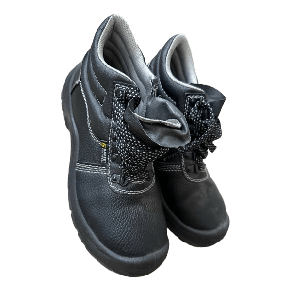 Black safety work boots