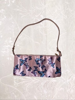 90s style small satin shoulder bag