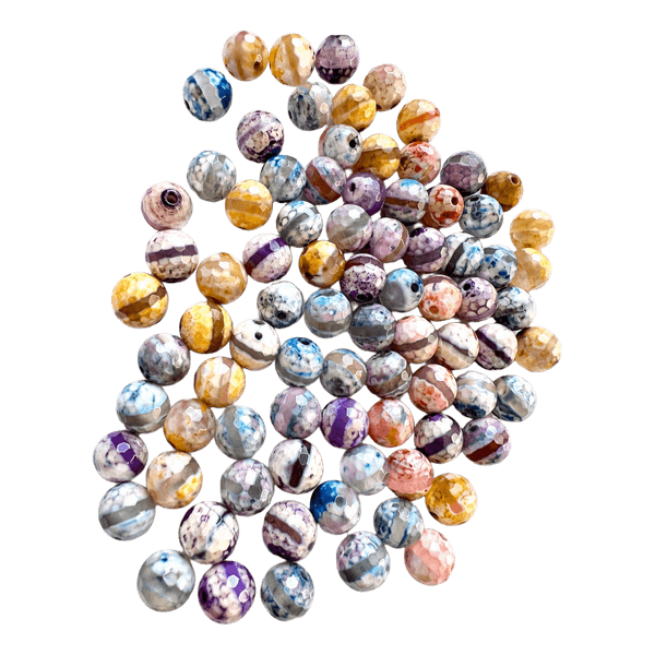 Natural Agate Beads – 8 mm, 50 pcs