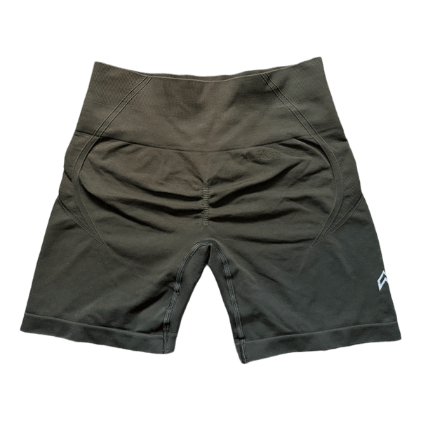 Green seamless sports shorts