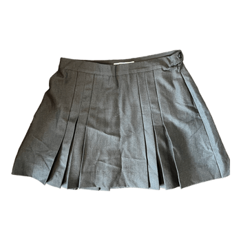 Grey pleated mini skirt