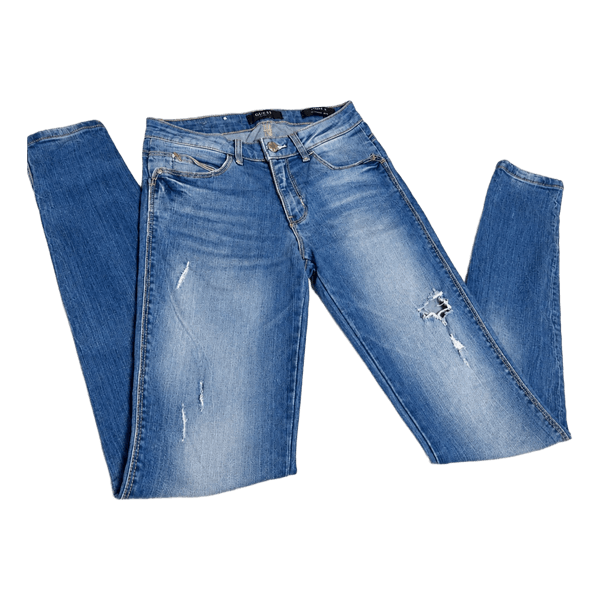 Guess blue skinny jeans