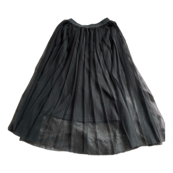 Black pleated tulle skirt