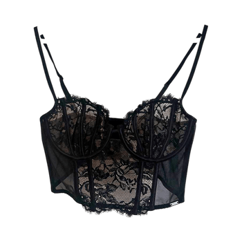 Black lace corset top