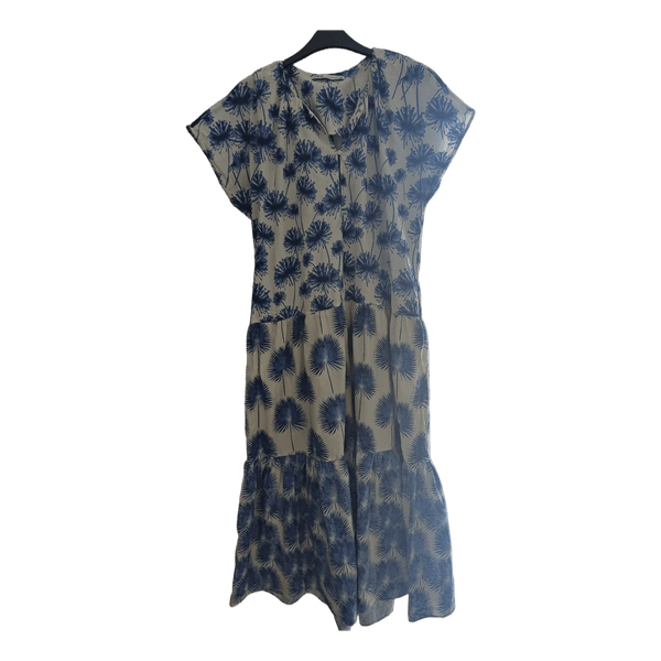 Zara blue white dress