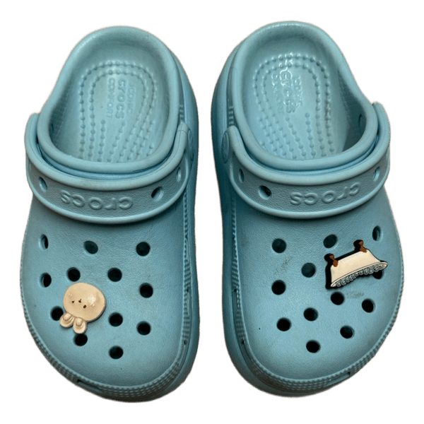 Light blue Crocs clogs