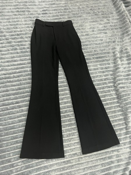 Black flared trousers