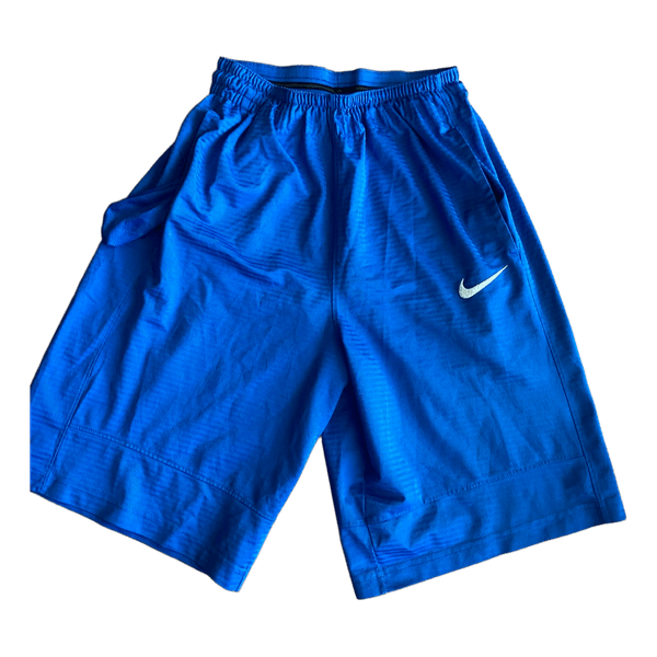 Blue Nike sports shorts