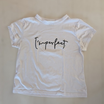 White graphic print t-shirt