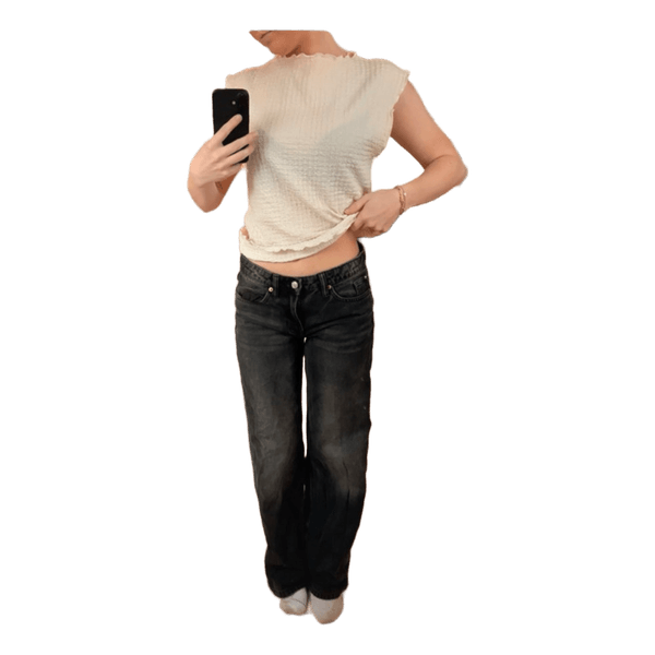 Sort wide-leg jeans