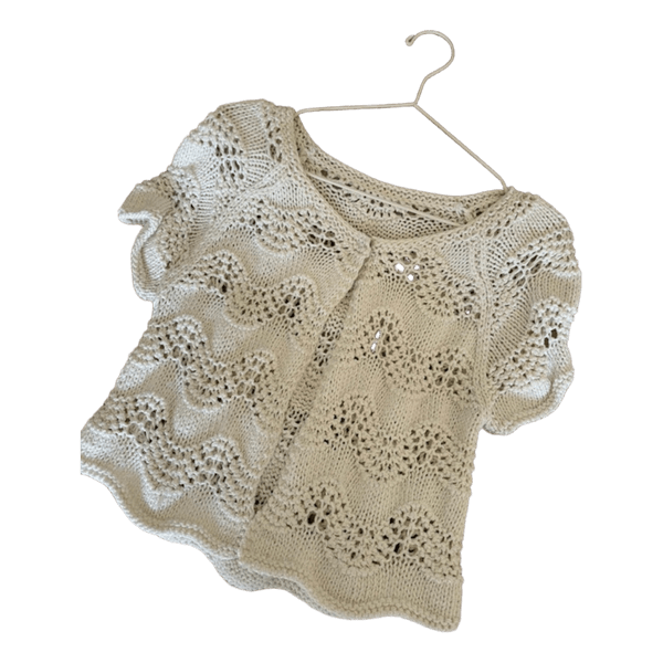 Hvid strikket cardigan