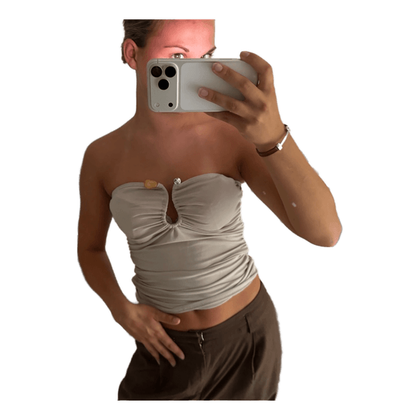 Beige tube top