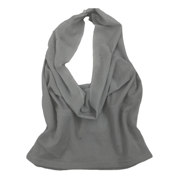 Silver glitter halterneck top