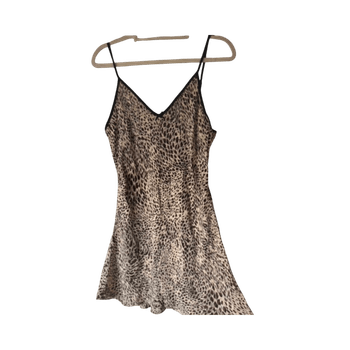 Leopard print slip dress