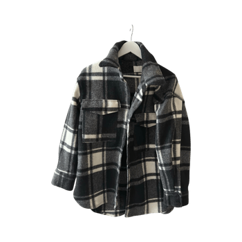 Ruudullinen overshirt-takki