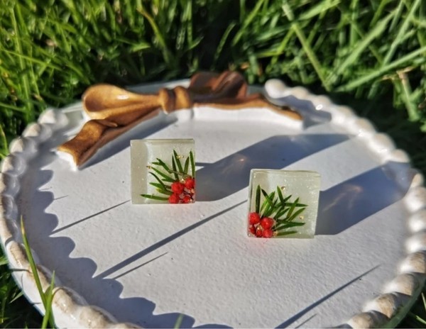 Real Flower Jewelry | Handmad Earrings with Preserved Botanicals