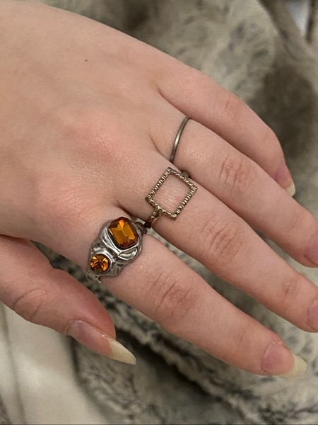 Three metal rings set