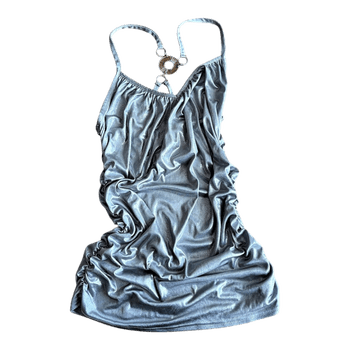 Wet metallic y2k top