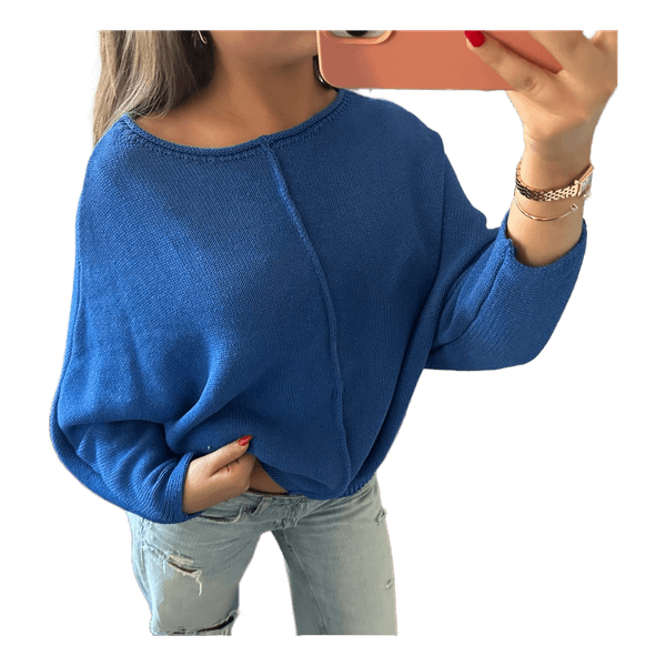 Blå stickad tröja H&M