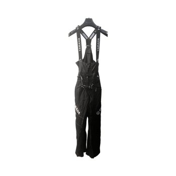 Black nylon women snow pants
