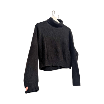 Musta korkeakauluksinen neule H&M