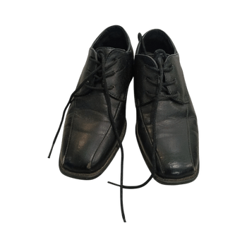 Black leather dress shoes- kids