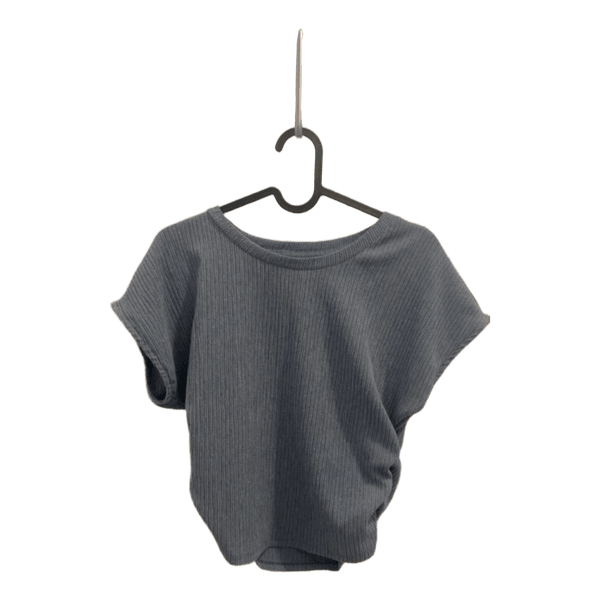 Blå ribbet t-shirt