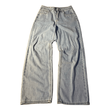 Light blue wide leg jeans