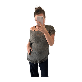 Vihreä offshoulder hapsu paita