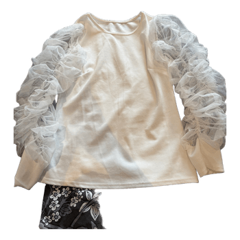 White long sleeve top
