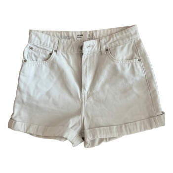 White denim shorts