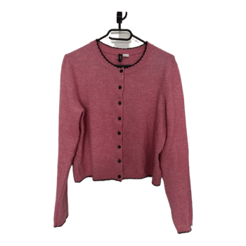 Pink button-down cardigan