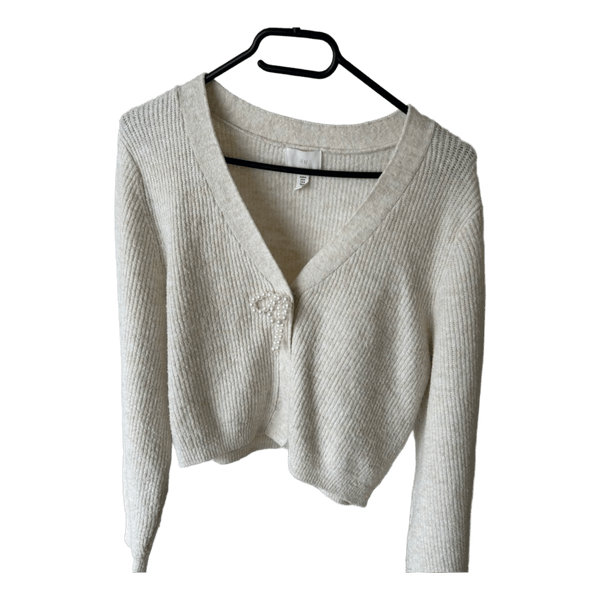 Beige knit cardigan
