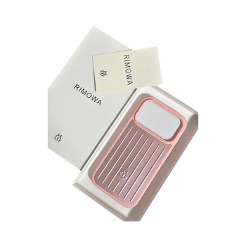 Pink iPhone 17 Pro Rimowa phone case