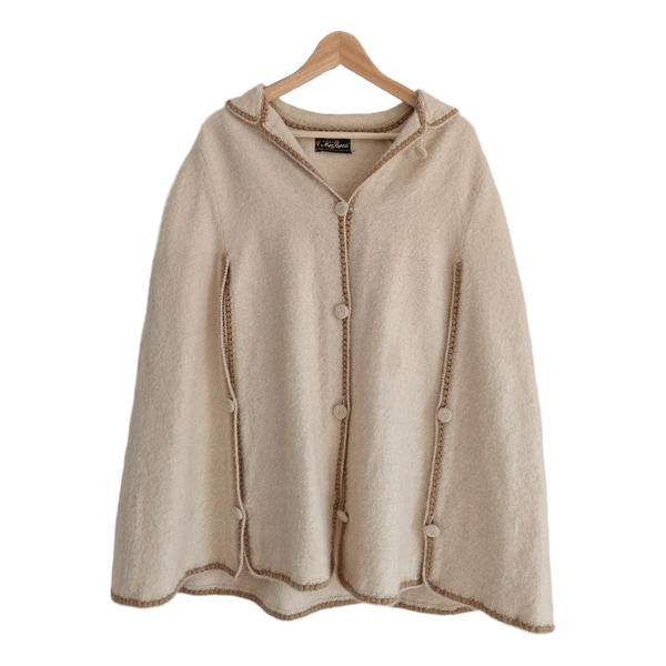 Beige alpakka-viitta