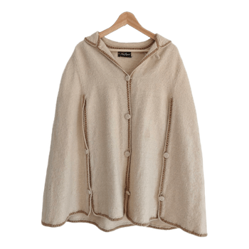 Beige alpakka-viitta
