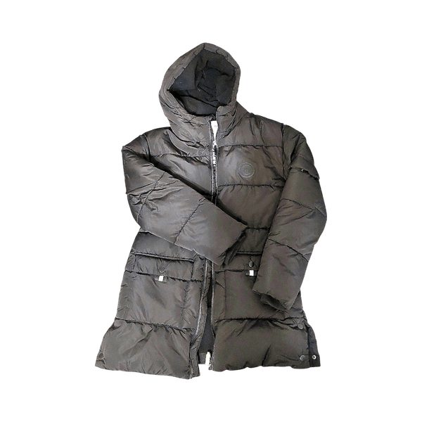 Black puffer coat