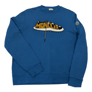 Blue Moncler graphic sweatshirt